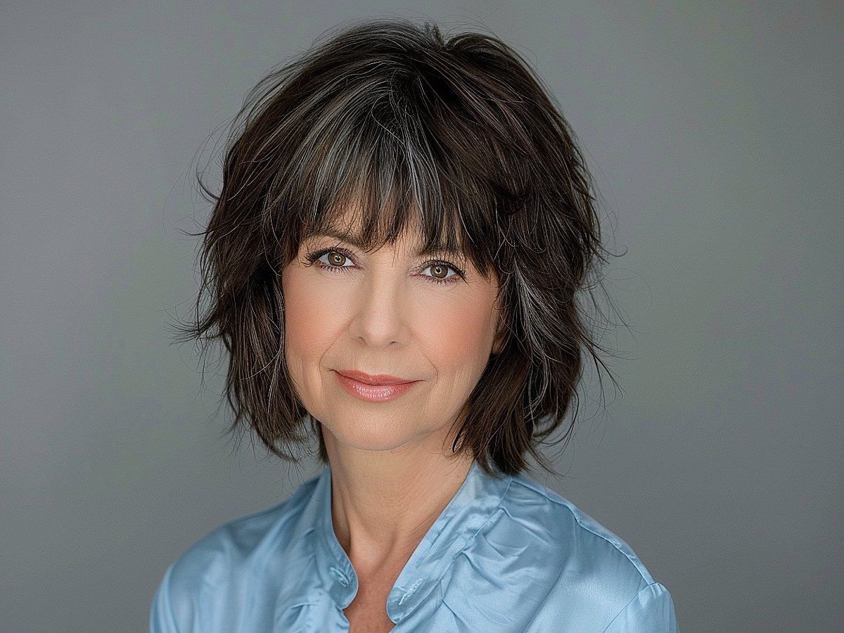 Chic bangs for women over 50