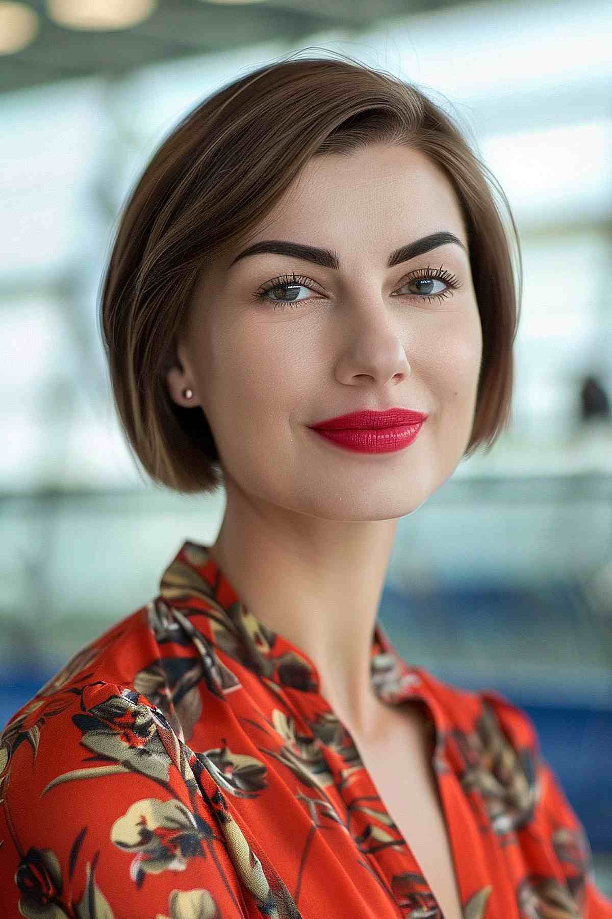 Chic bob hairstyle for fine hair