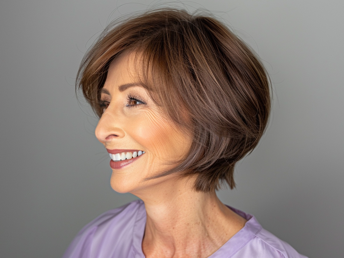Chic layered haircuts for women over 50