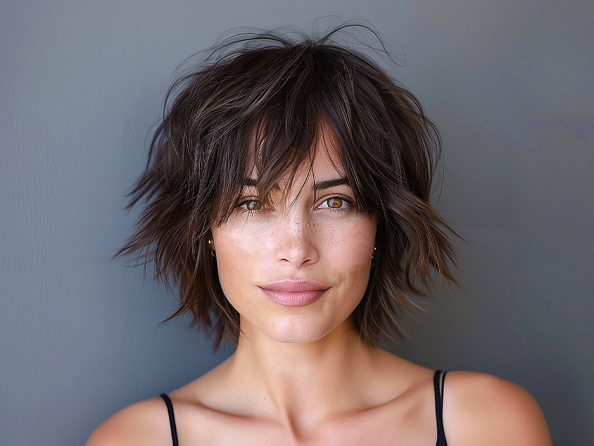 Chic layered shaggy bobs