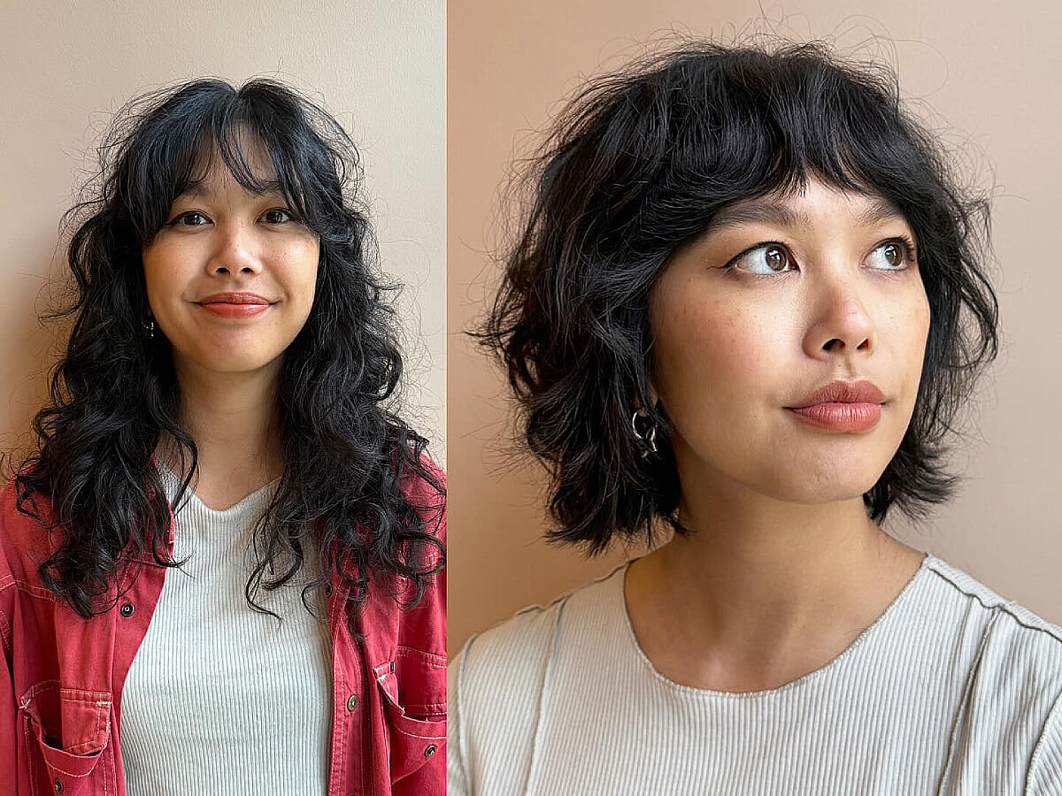 Chic low-maintenance bangs