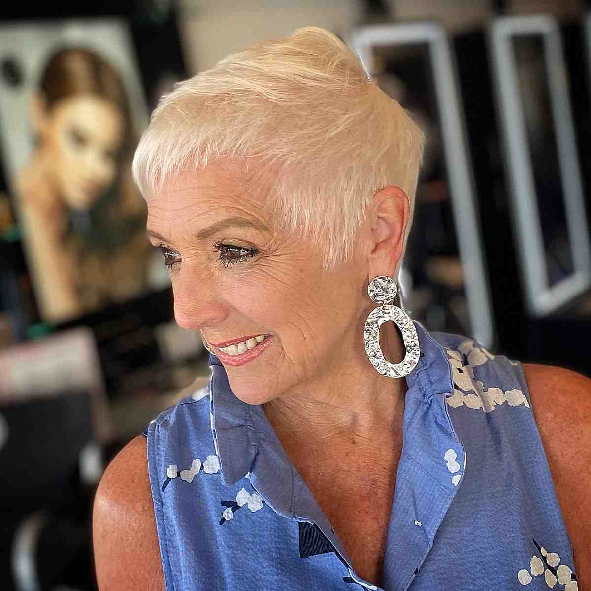 Chic Pixie for 70-Year-Olds with Super Thin Hair