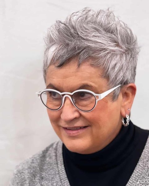 A Chic spiky pixie for over 60