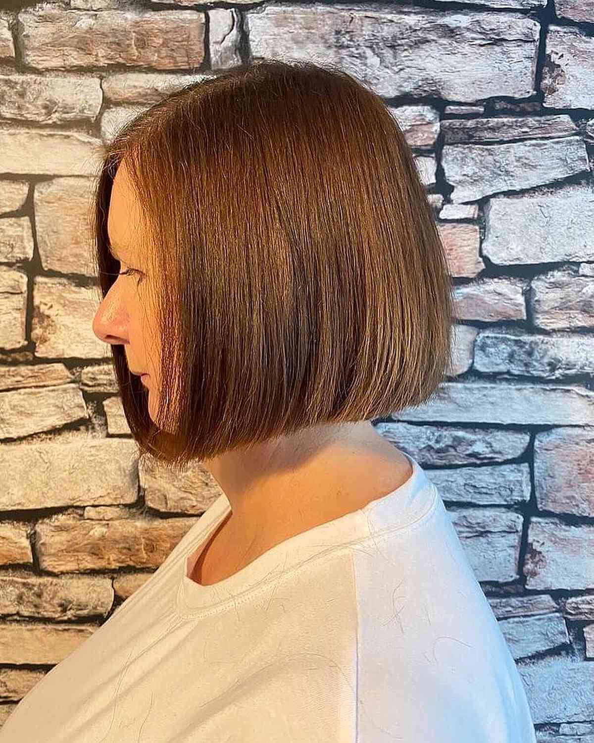 Chin-Length Blunt Bob for Thin Hair for Ladies Forty and Over