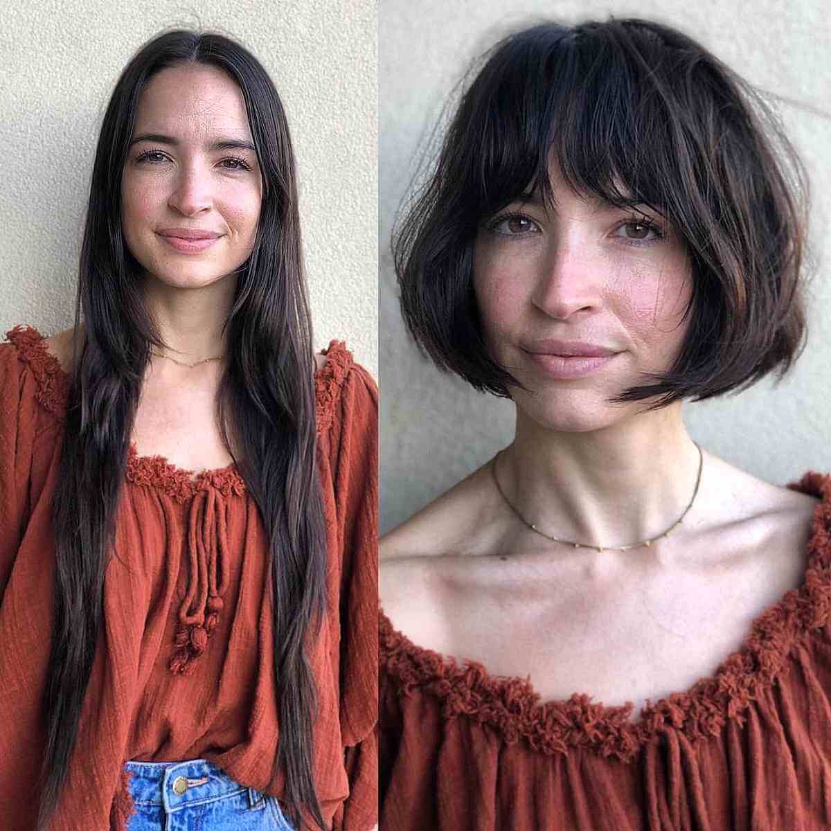 Chin-Length French Bob for Square Faces