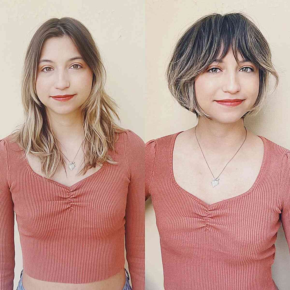Chin-Length French Contour Bob with Bangs Makeover