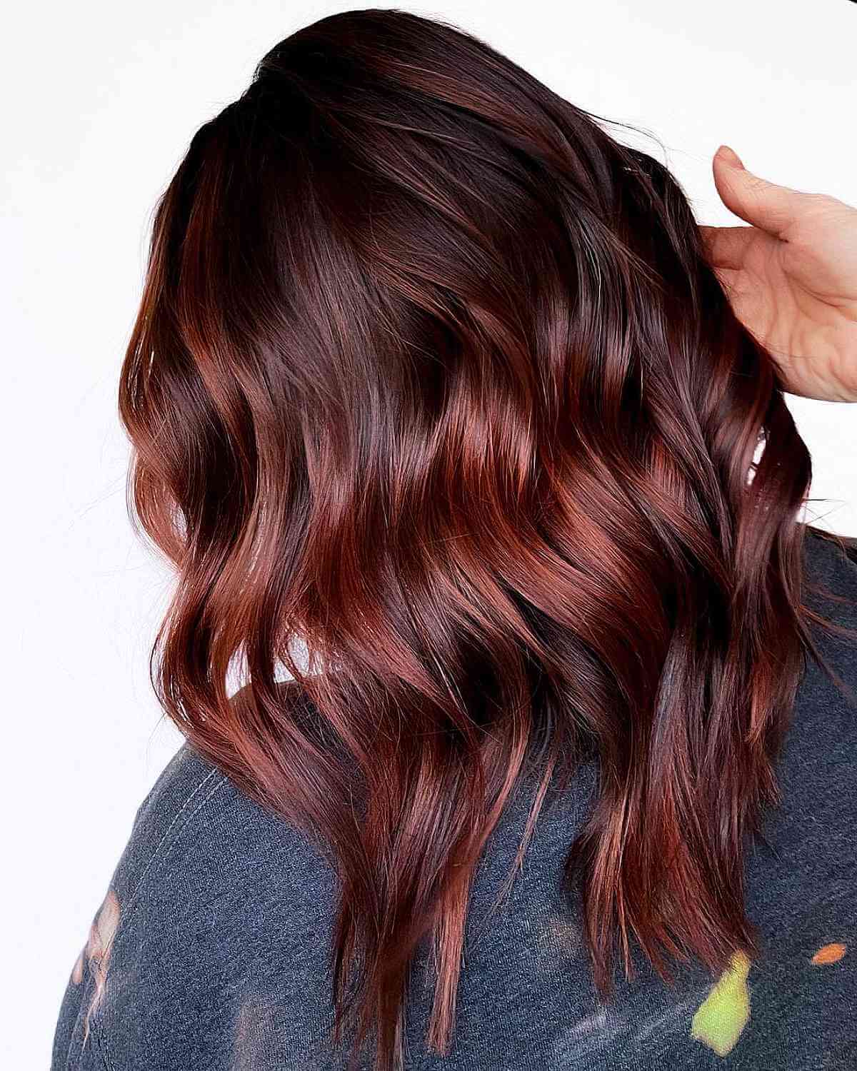 Chocolate and Merlot Red Brown Hair
