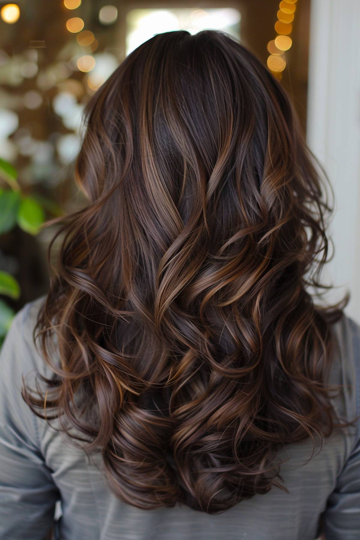 Chocové brown balayage