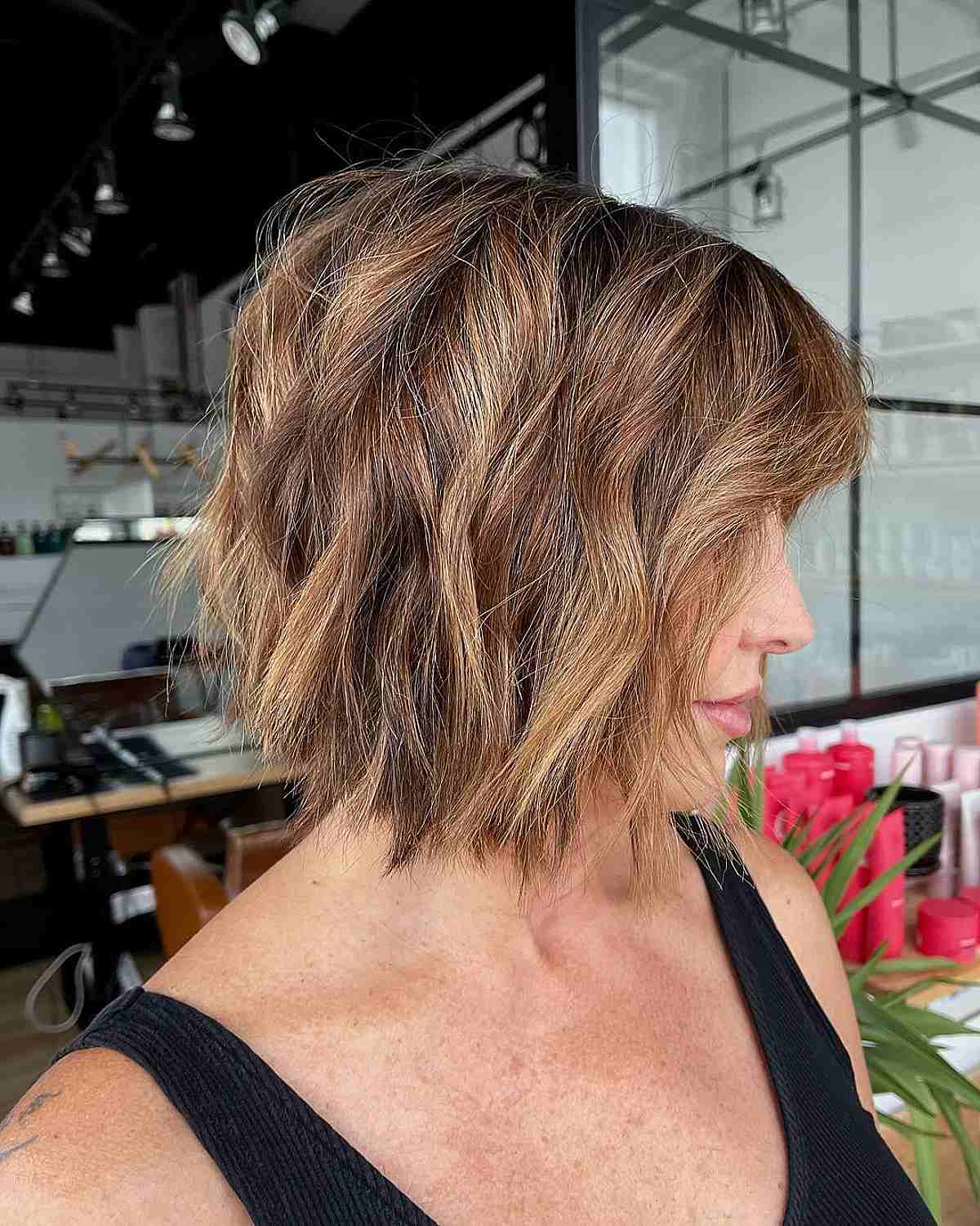 Trendy Choppy Cut for Thick Hairstyles