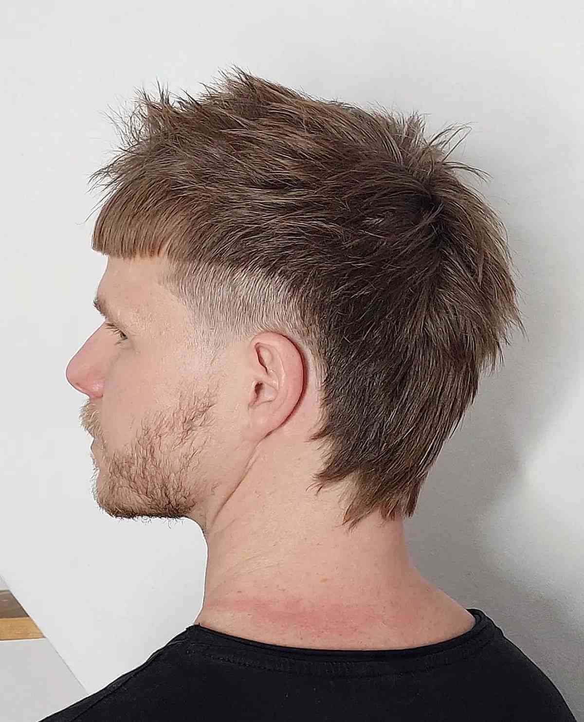 Choppy Mullet with a Temp Fade for Men