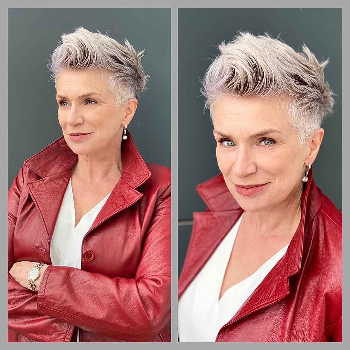 Choppy Spiky Pixie Cut for Older Ladies Over 60