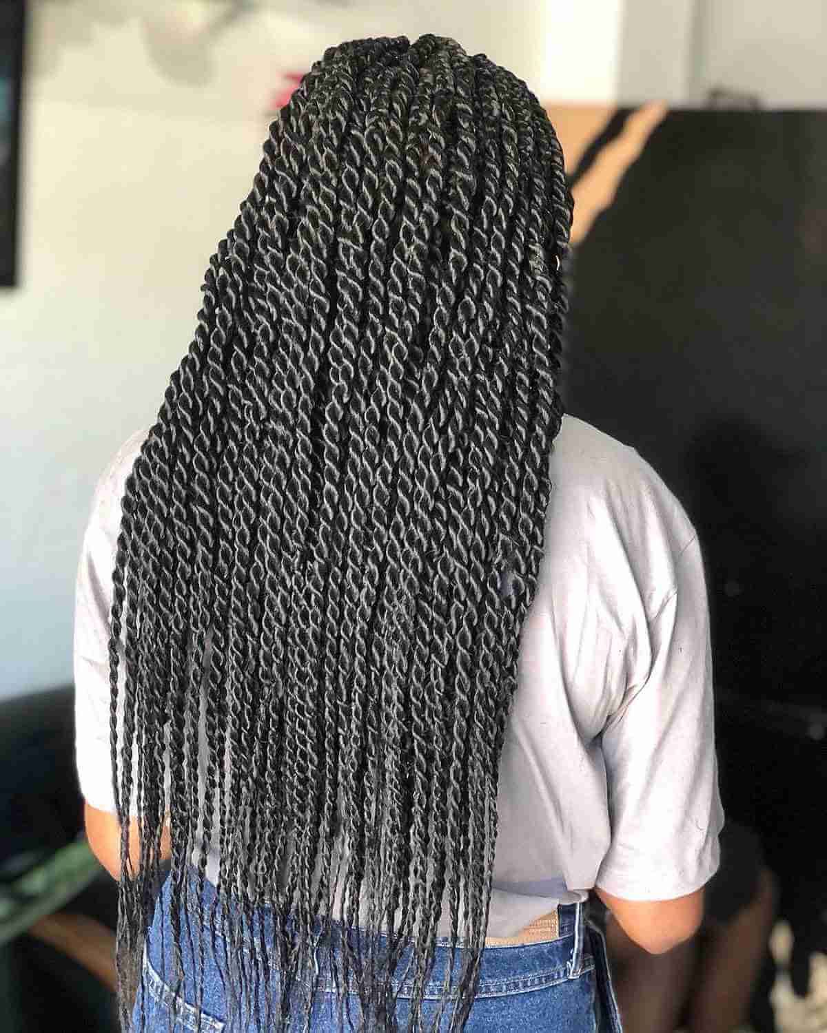 Classic Black Twists with Thinner Ends
