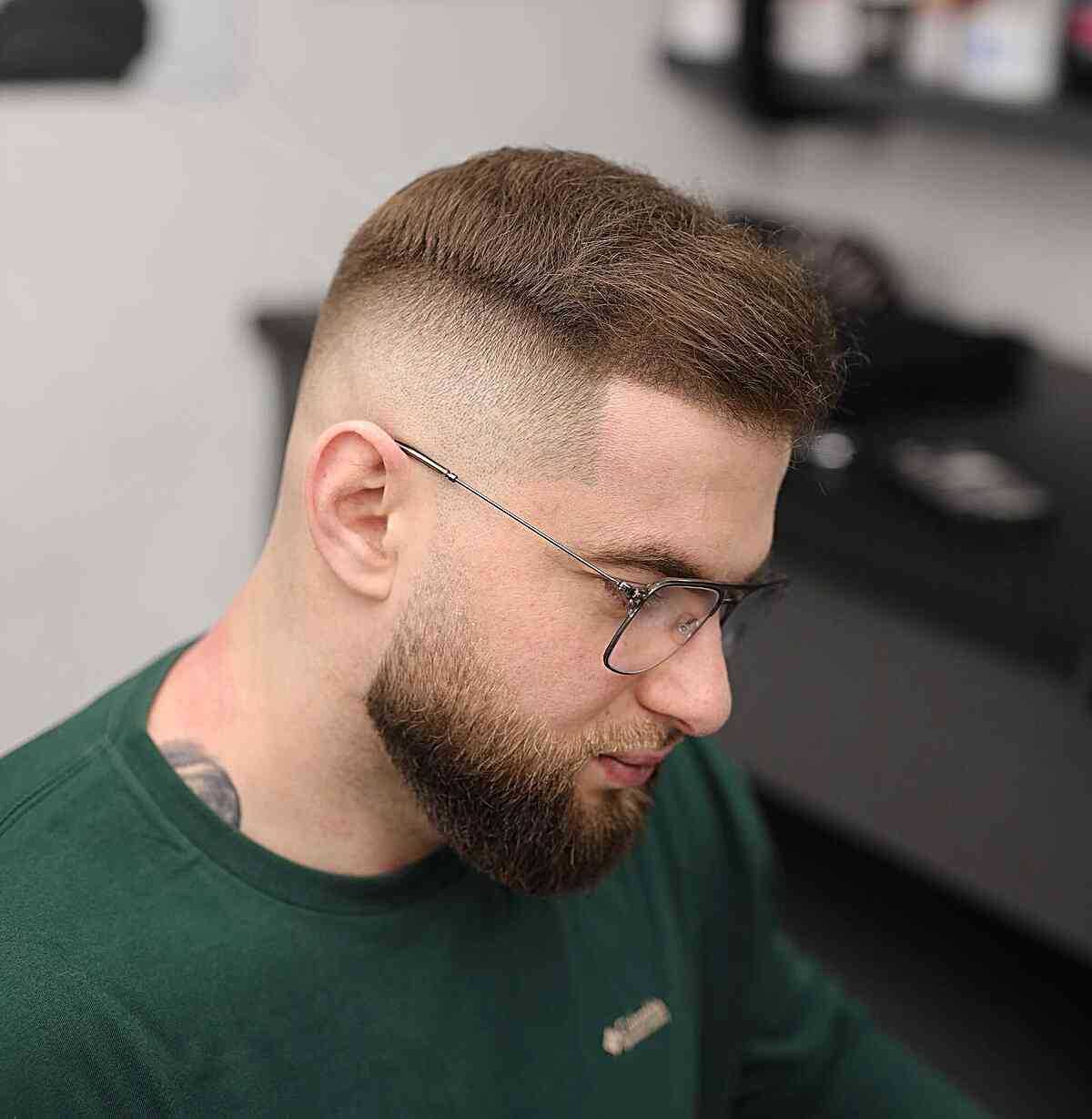 Classic Example of a Skin Fade for Men with a beard