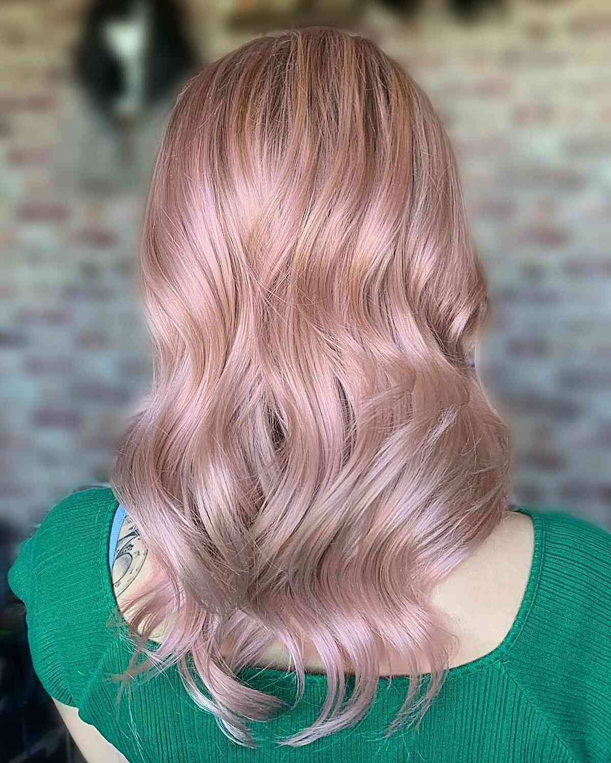 Classic Faded Rose Gold Hair Color