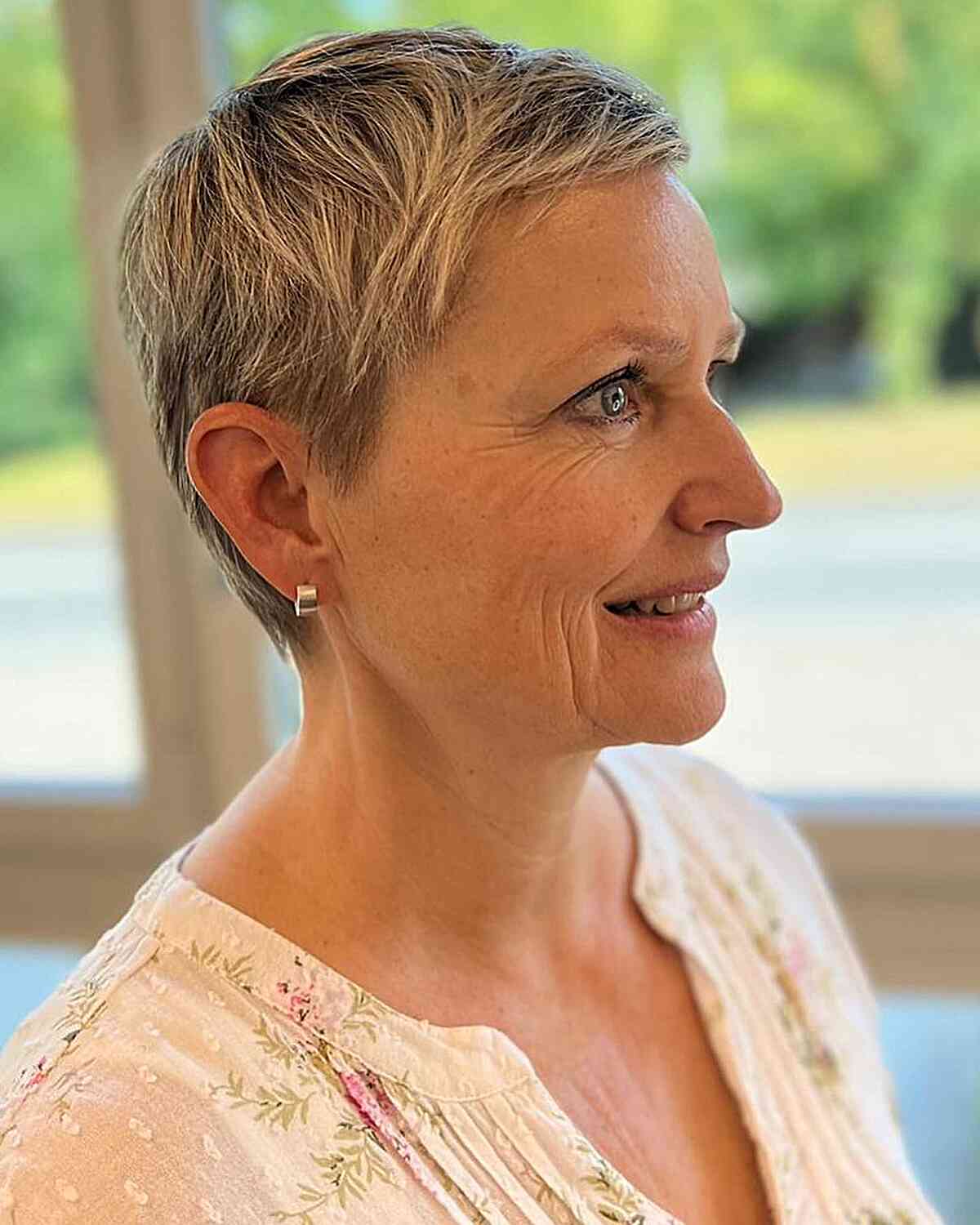 Classic Pixie for Older Ladies with Short Hair