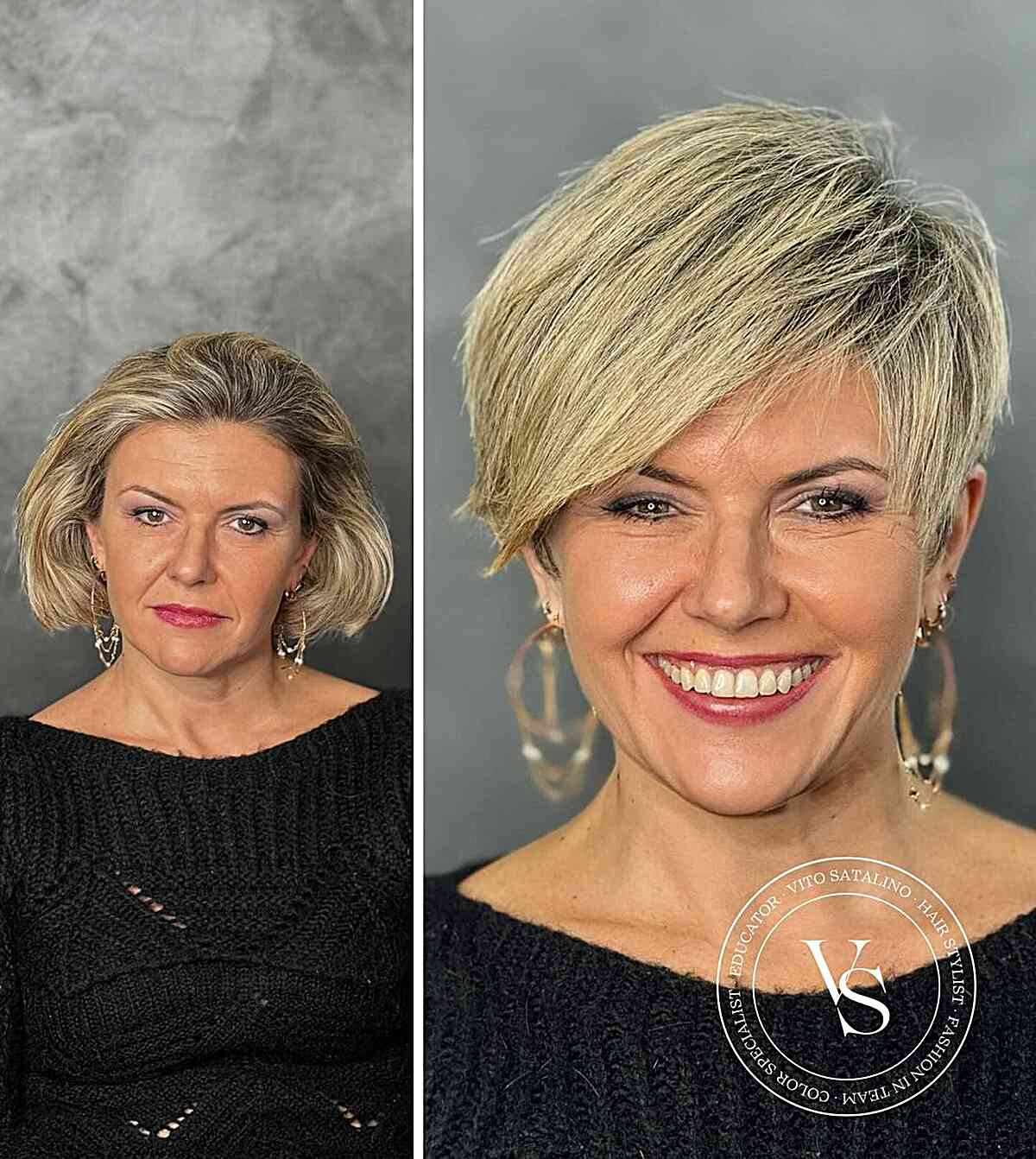 Classic Side-Swept Pixie for Thicker Hair