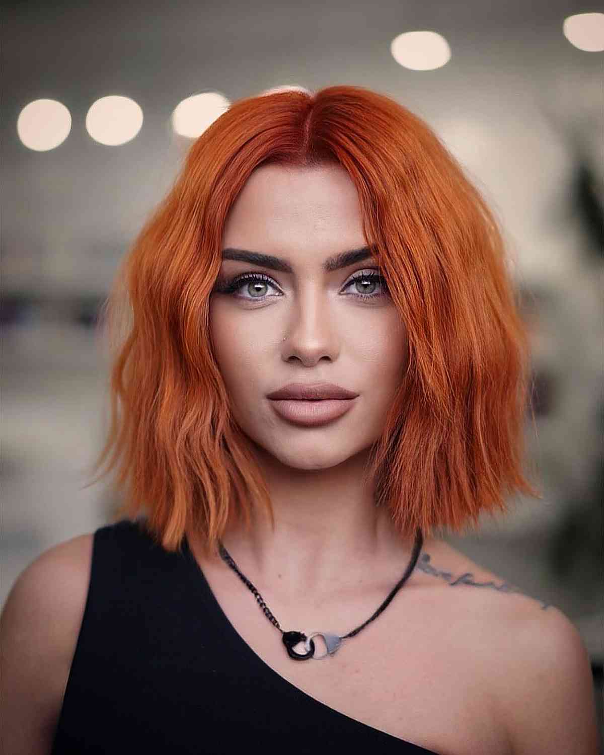 Natural-Looking and Classy Bright Copper Hair Color