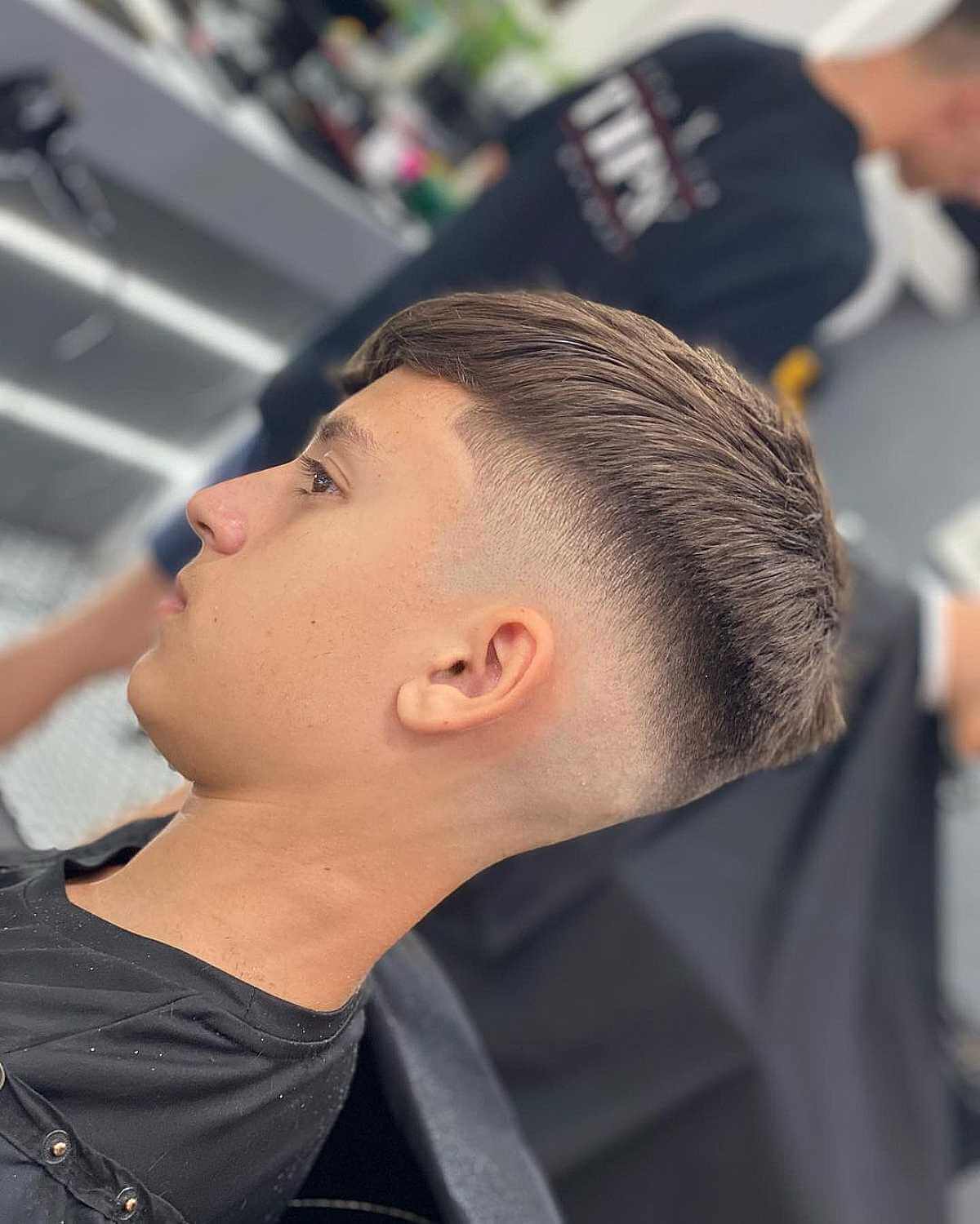 Clean Fade with a Textured Top