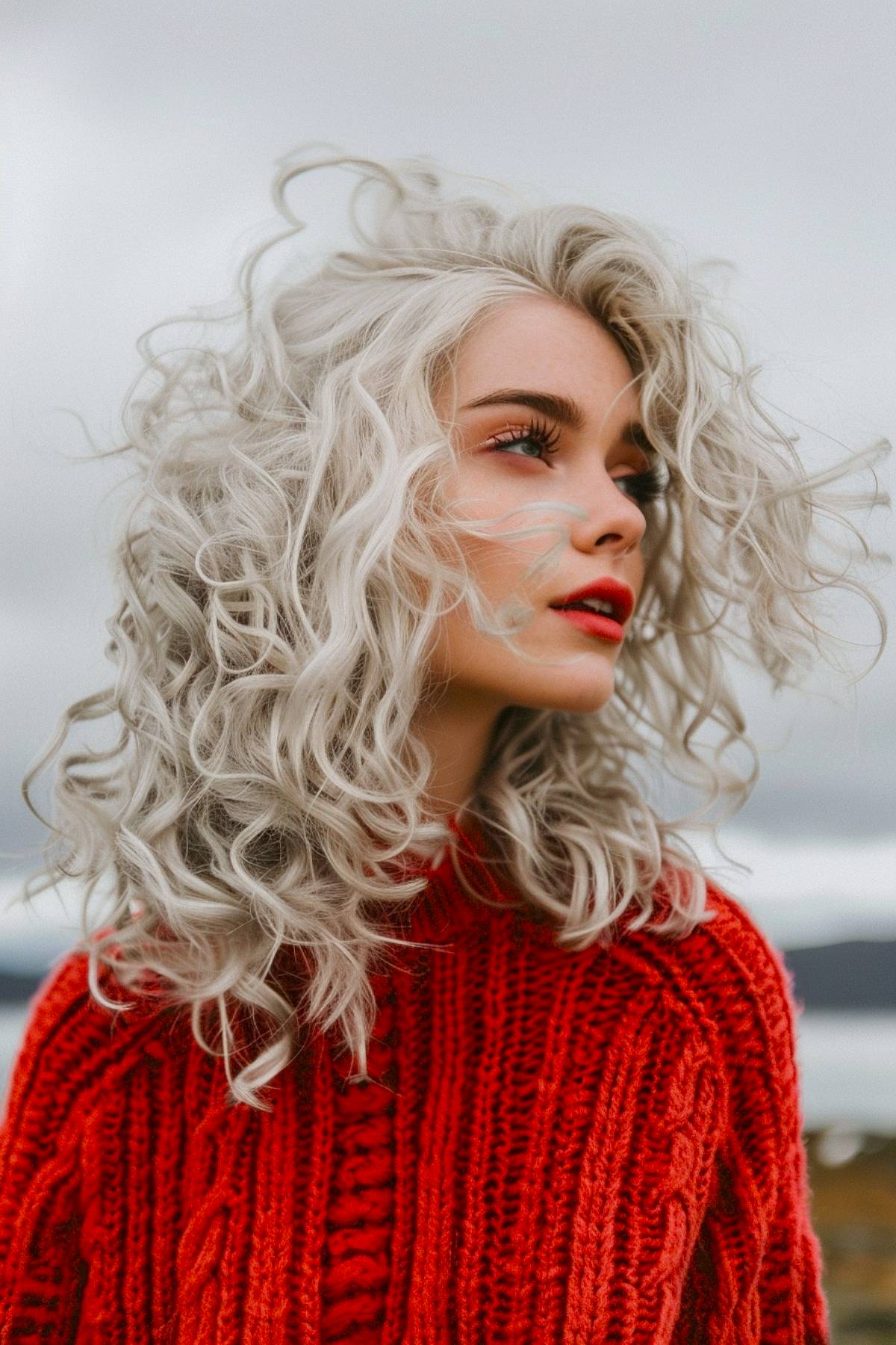 Soft cloudlight layered haircut with natural curls