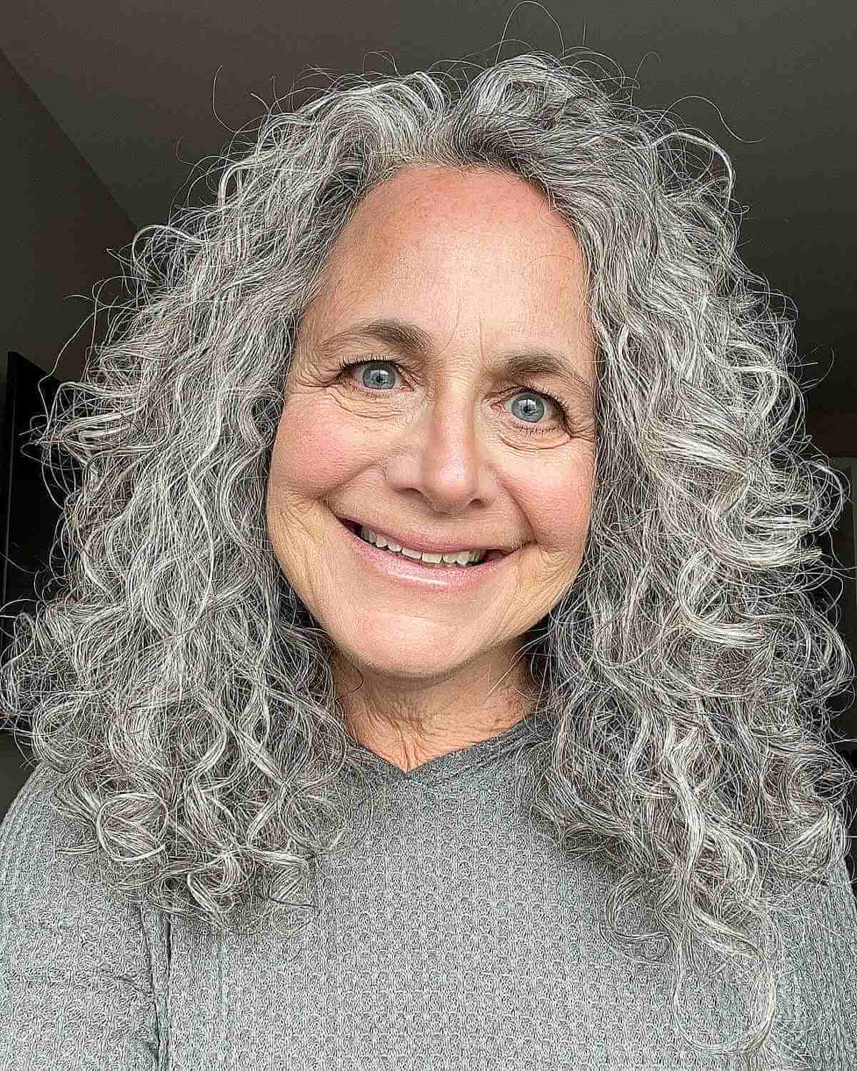 Collarbone-Length Curls for Women Over 60
