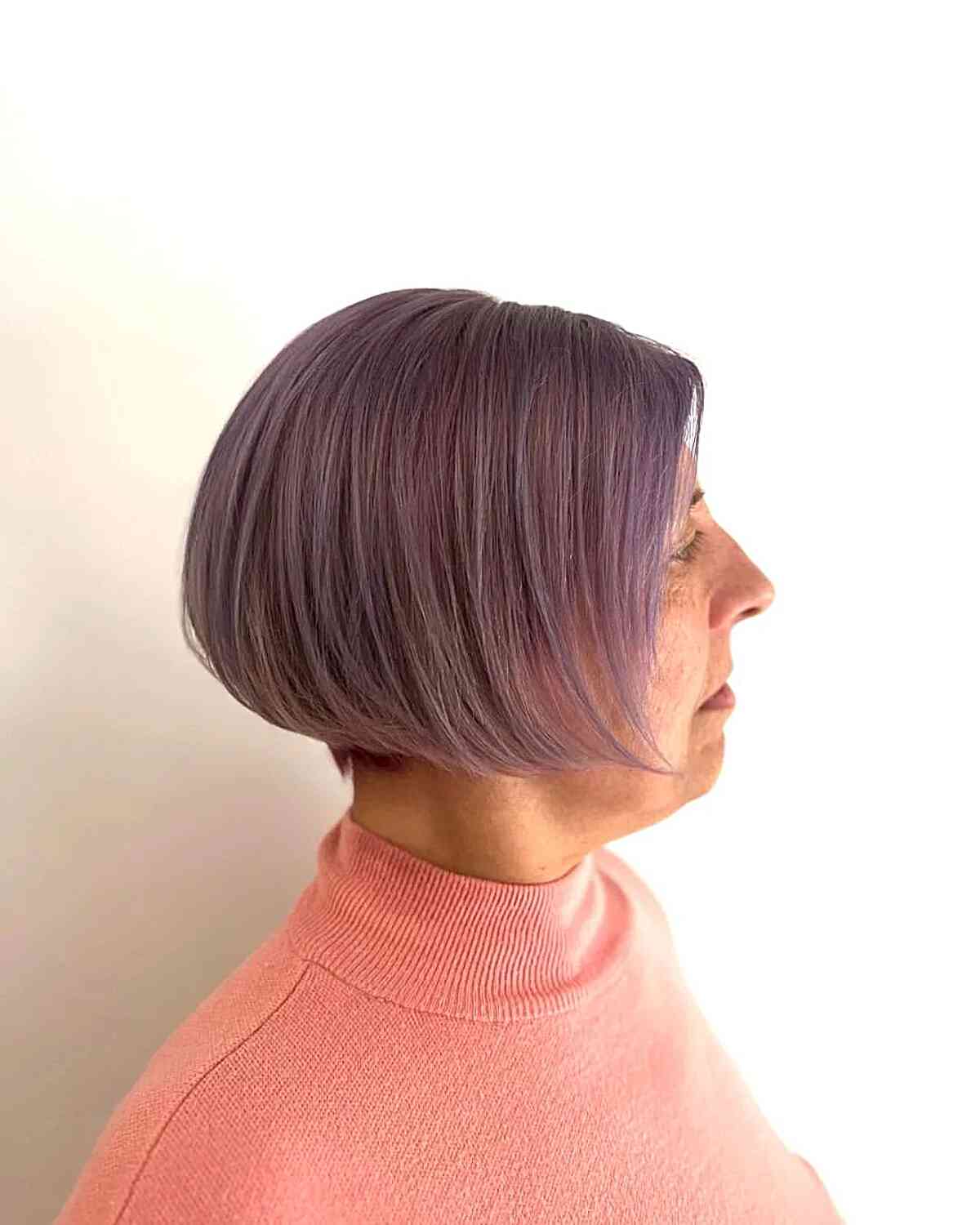 Color That Gray Bob Short Hairstyle for Old Ladies