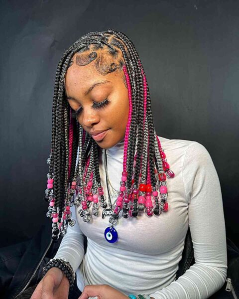 Knotless Braids with Beads: 35 Coolest Ideas for 2024