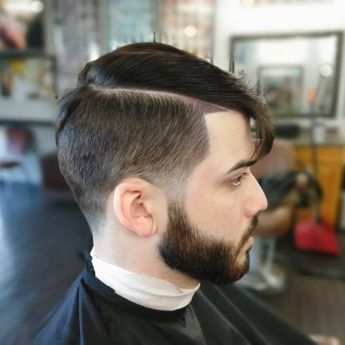 Comb Over with Taper Fade