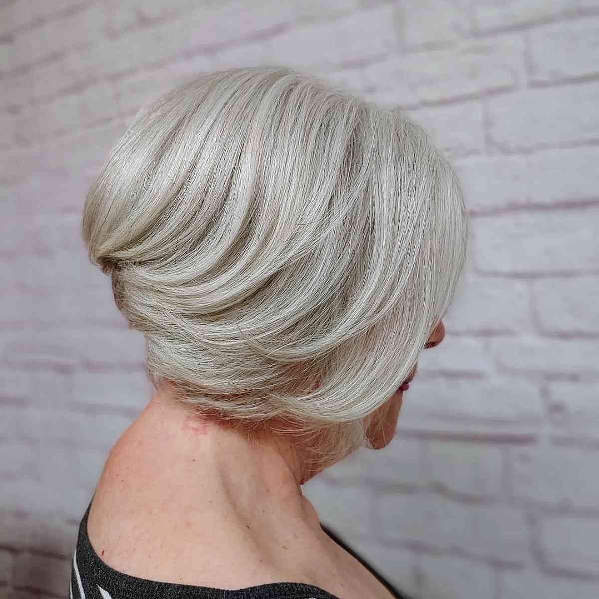 Cool Neck-Length A-Line Bob for a Lady in Her Sixties