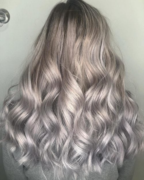 Cool Platinum Blonde to Silver Reverse Ombre