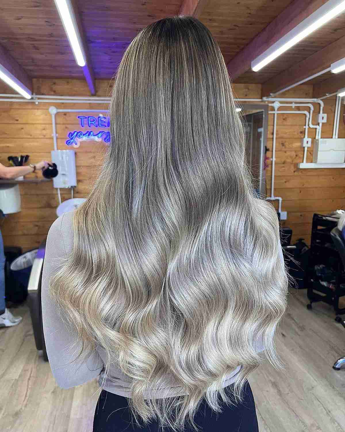 Cool-Toned Brown to Blonde Balayage Hair