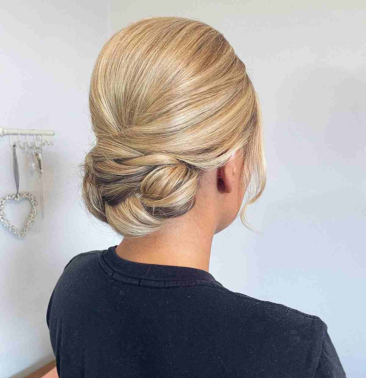 Cool twisted bun hairstyle for a casual day
