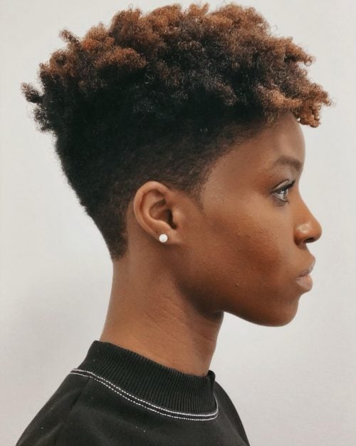 Tapered Undercut for Black Women's Natural Hair