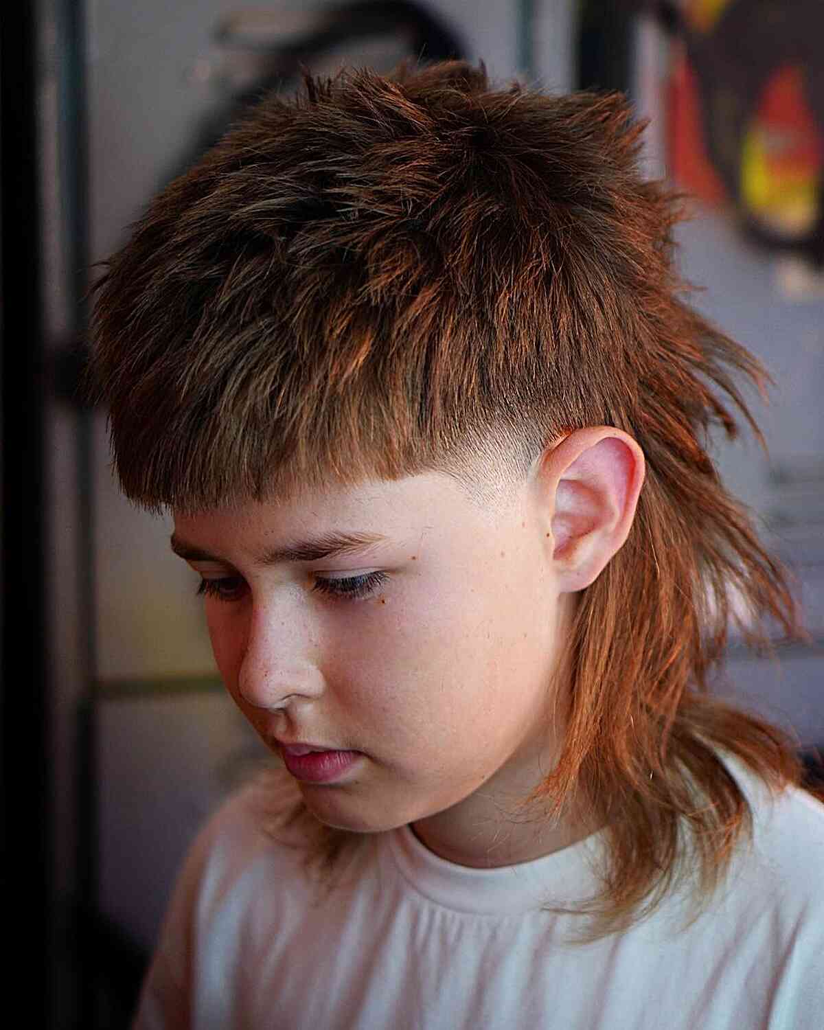 Hairstyle Boy Behind Extended Strand Hair Stock Photo 1592177356 |  Shutterstock