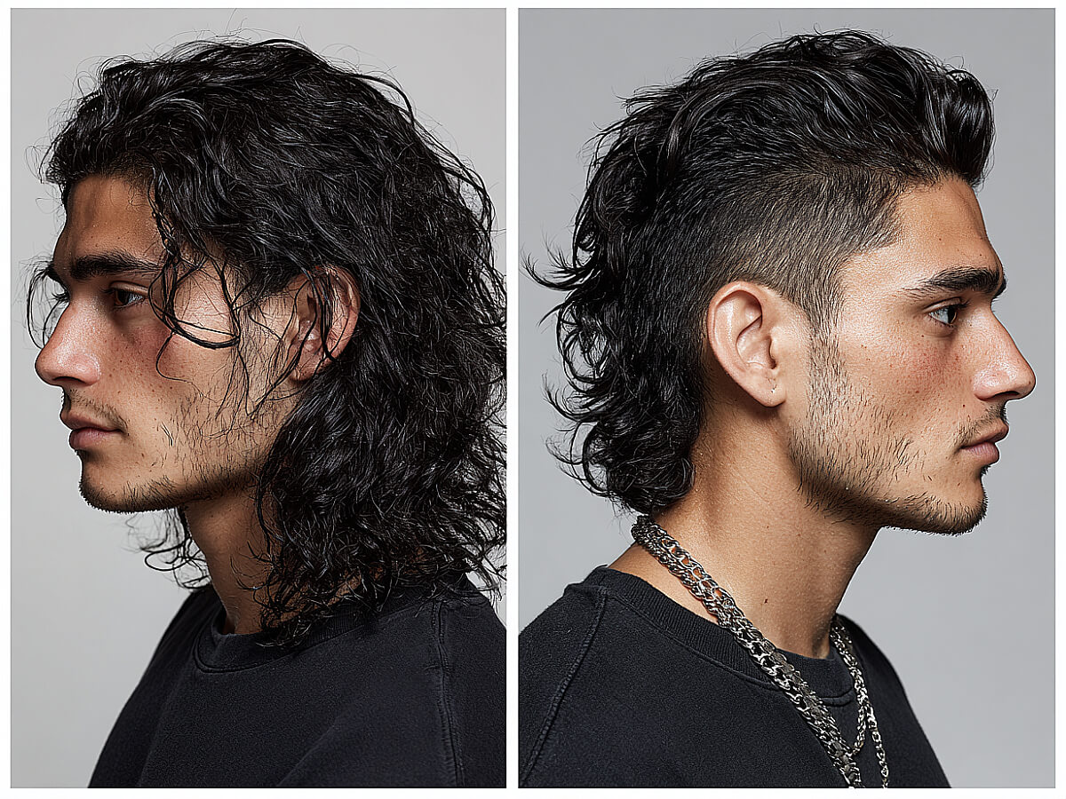 Coolest wavy hair men