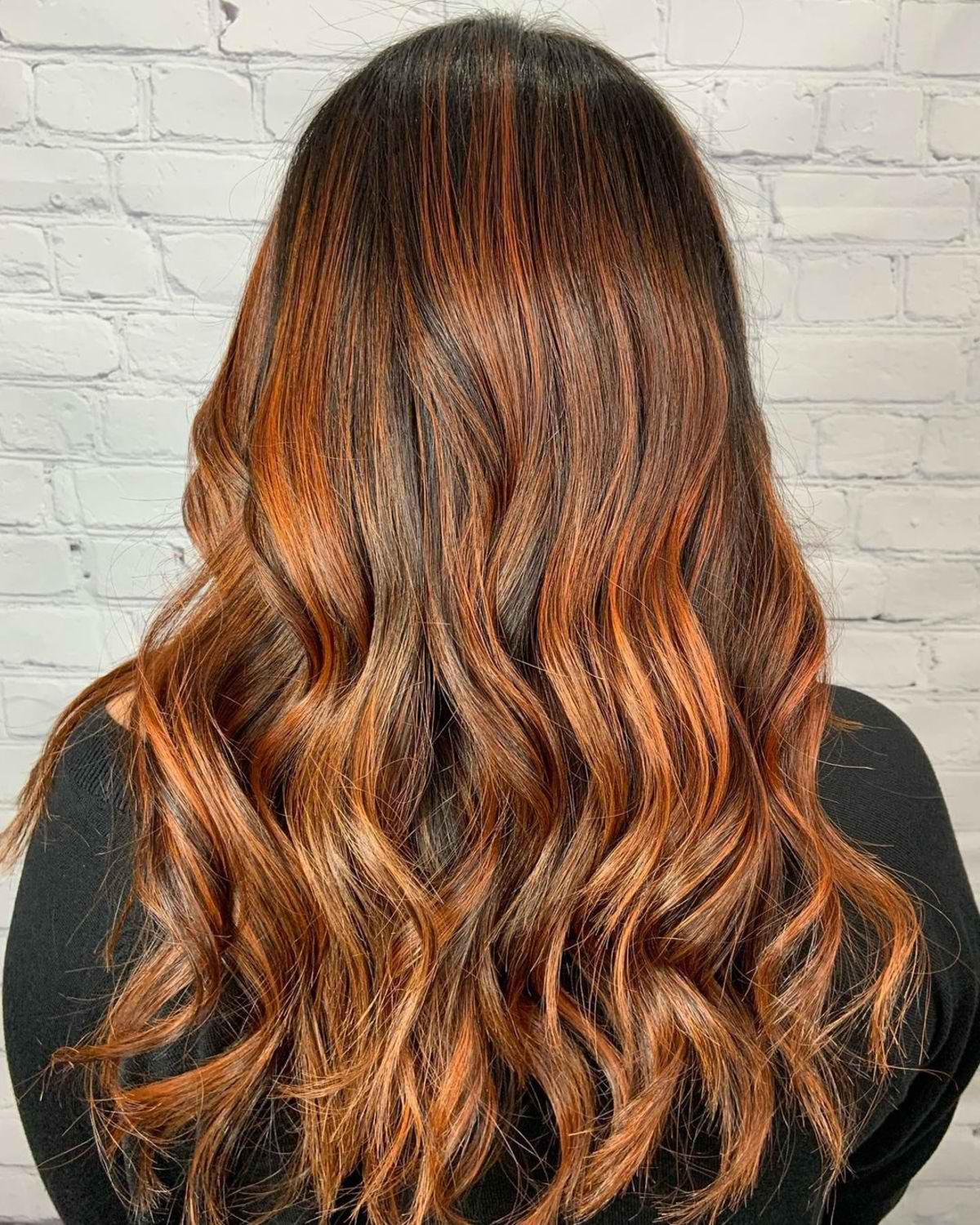 Bright copper brown highlights