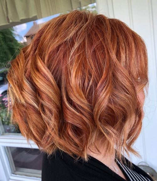 Copper Hair with Strawberry Blonde Highlights