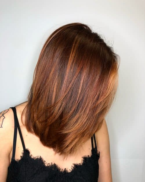 Warm Brown Hair with Fiery Copper Highlights