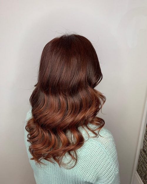 Silky Copper Mahogany hair color