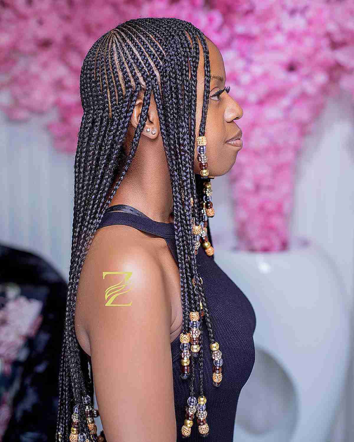 Cornrows with Beads Hairstyle