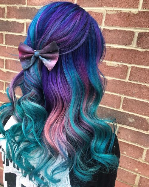 Cosmic Bow Galaxy Hair Color