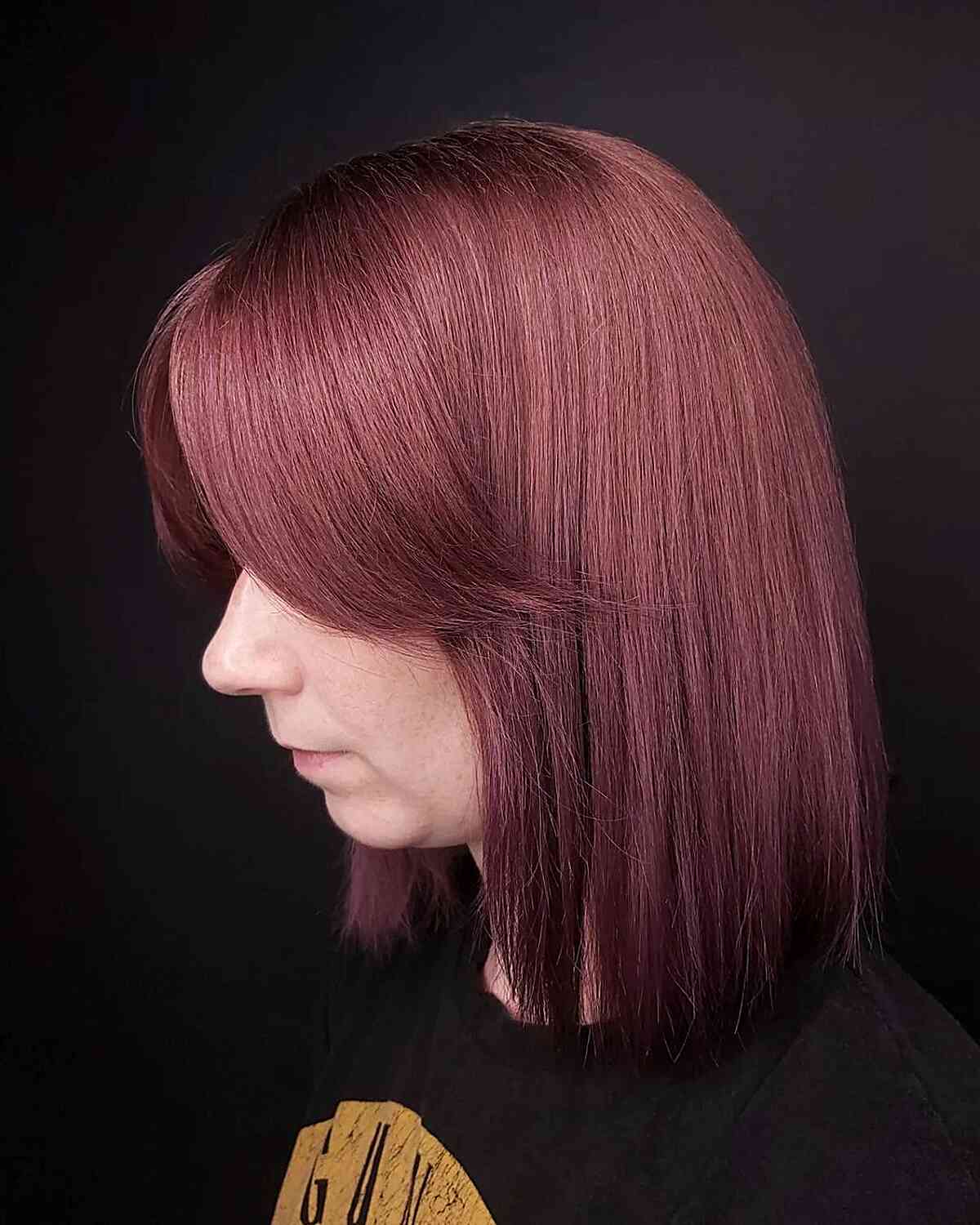 Cranberry and Mahogany Blended hair color