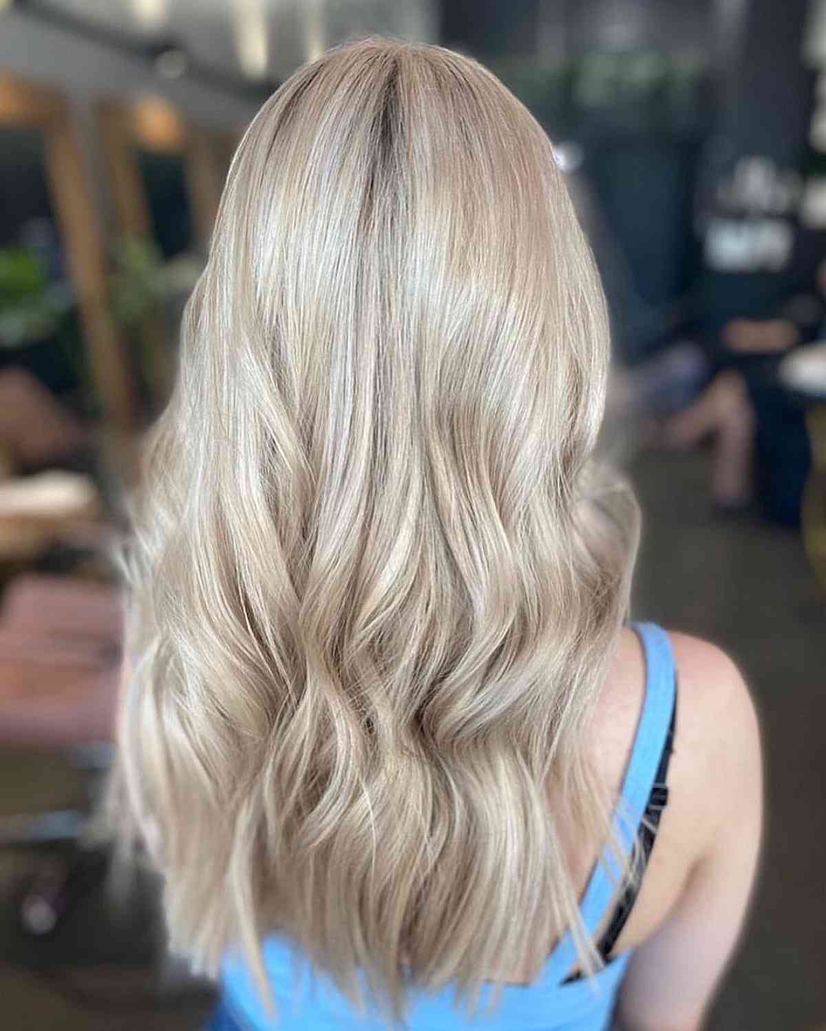 Creamy Beige Warm Blonde Hair
