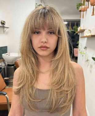 53 Best Layered Hair with Bangs for 2023