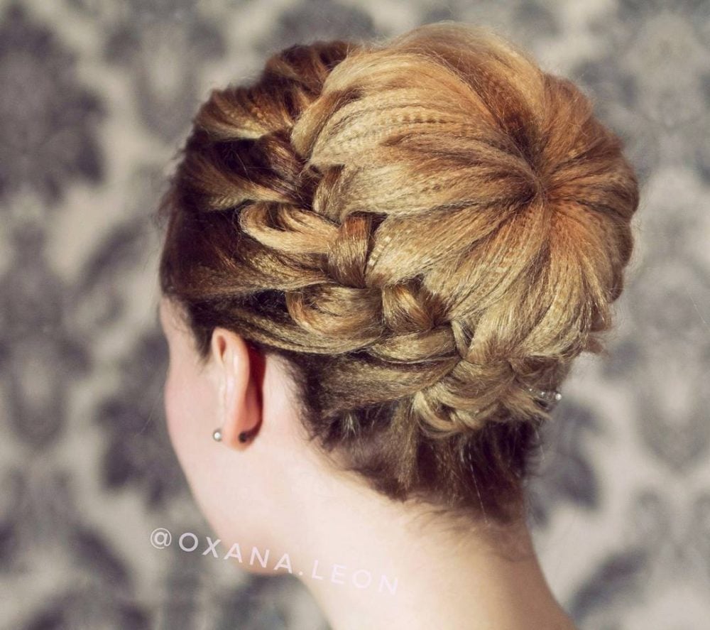 Creatively Crimped Updo Prom hairstyle