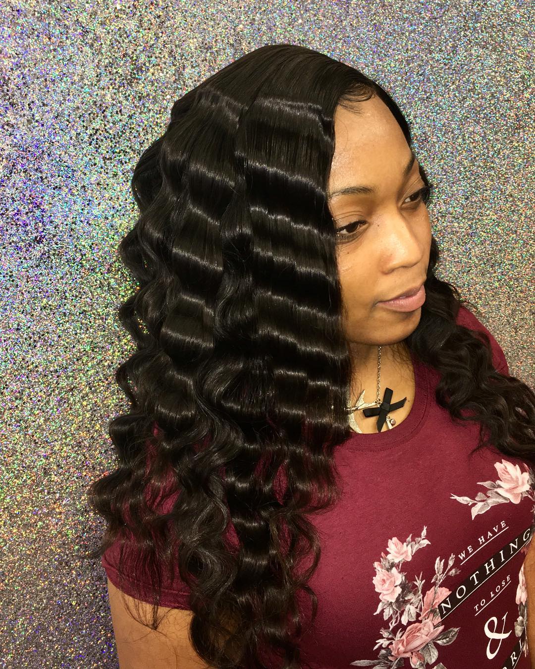 Crimped Hairstyle for Black Hair
