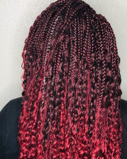 Burgundy Crochet Braids