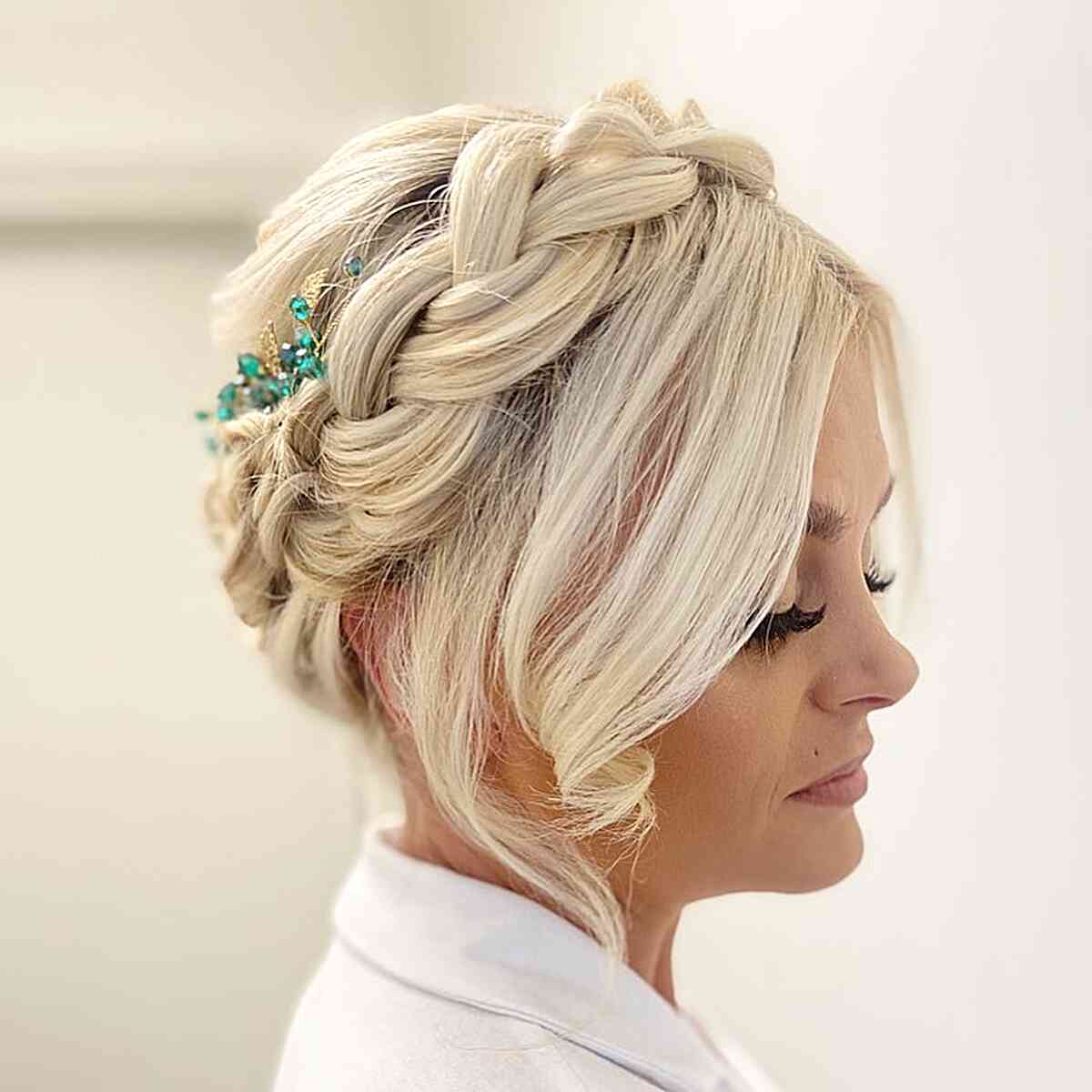 Crown Braid for Bridesmaids Long Easy Updos