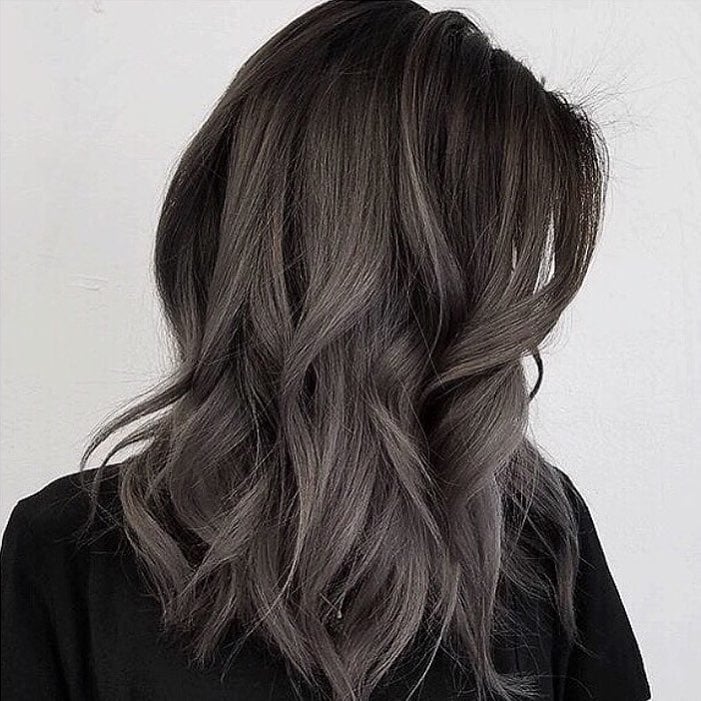 Asphalt Grey Curled Hairstyle