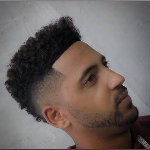 Curly Flat Top for Black Guys