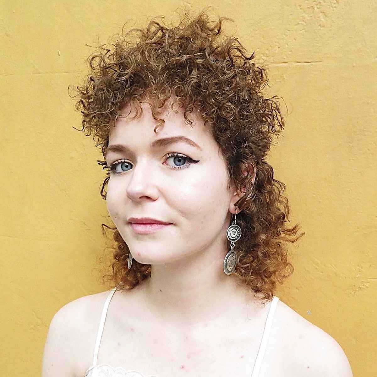Curly Hair Mullet for Thick Hair